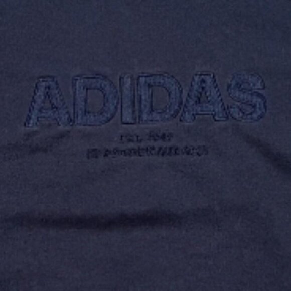 Adidas Women’s Blue Crew Neck Sweatshirt Size M Pullover Herzogenaurach Logo - Picture 3 of 12